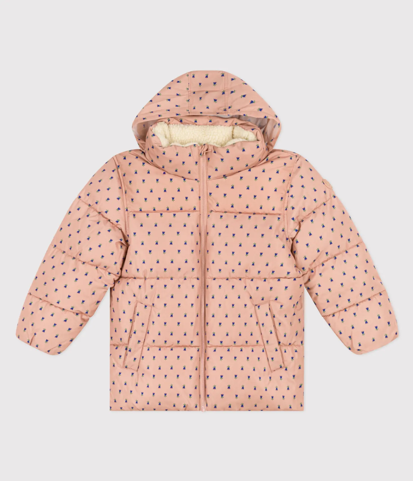 Petit Bateau Mäntel, Jacken, Regenjacken*Winterjacke mit ausziehbarer Kapuze für Mädchen VINTAGE/ MULTICO