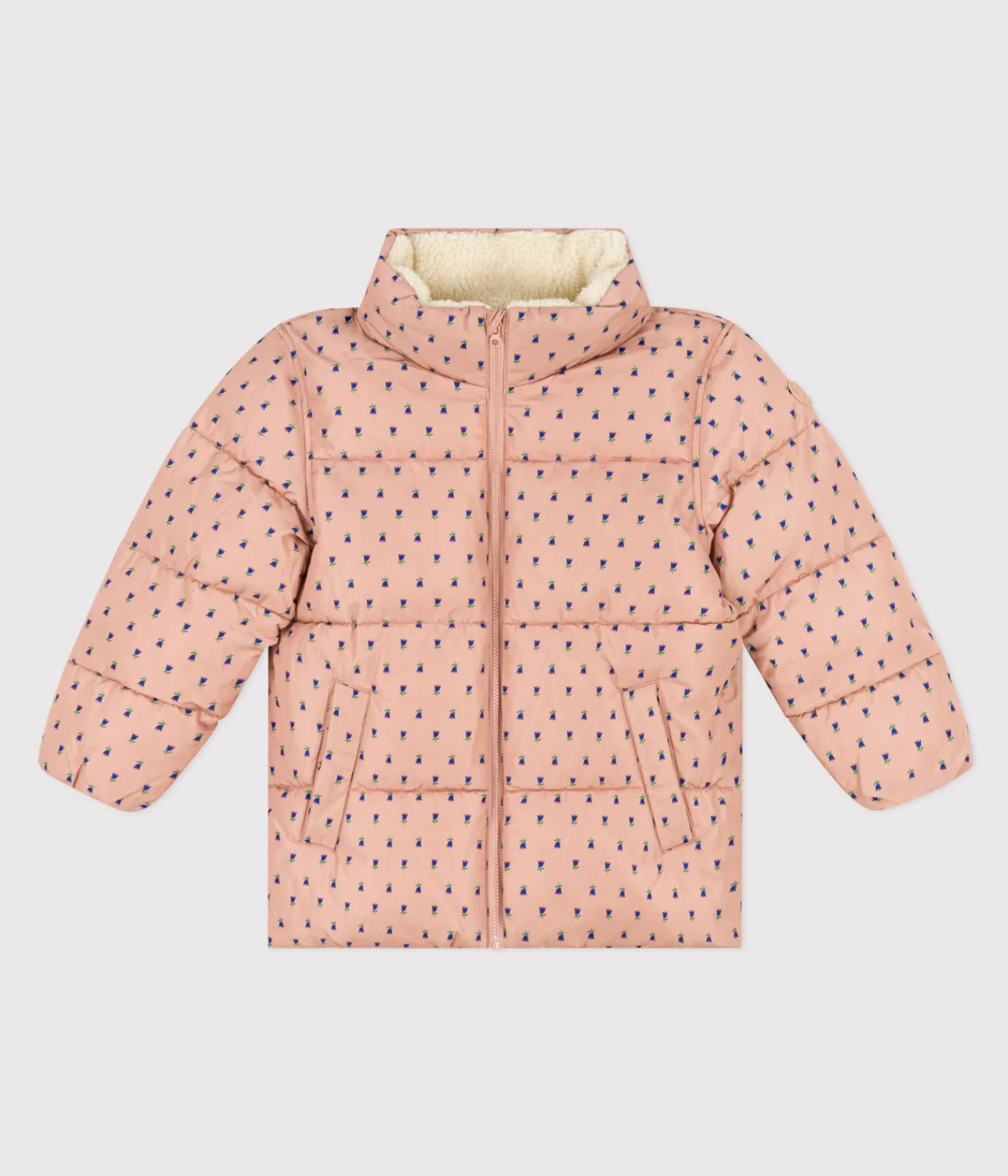 Petit Bateau Mäntel, Jacken, Regenjacken*Winterjacke mit ausziehbarer Kapuze für Mädchen VINTAGE/ MULTICO